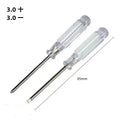 1pcs Mini Transparent Handle Screwdriver Portable Phillips Slotted Screwdriver for Home Repair DIY Hand Tool Quake 2pcs