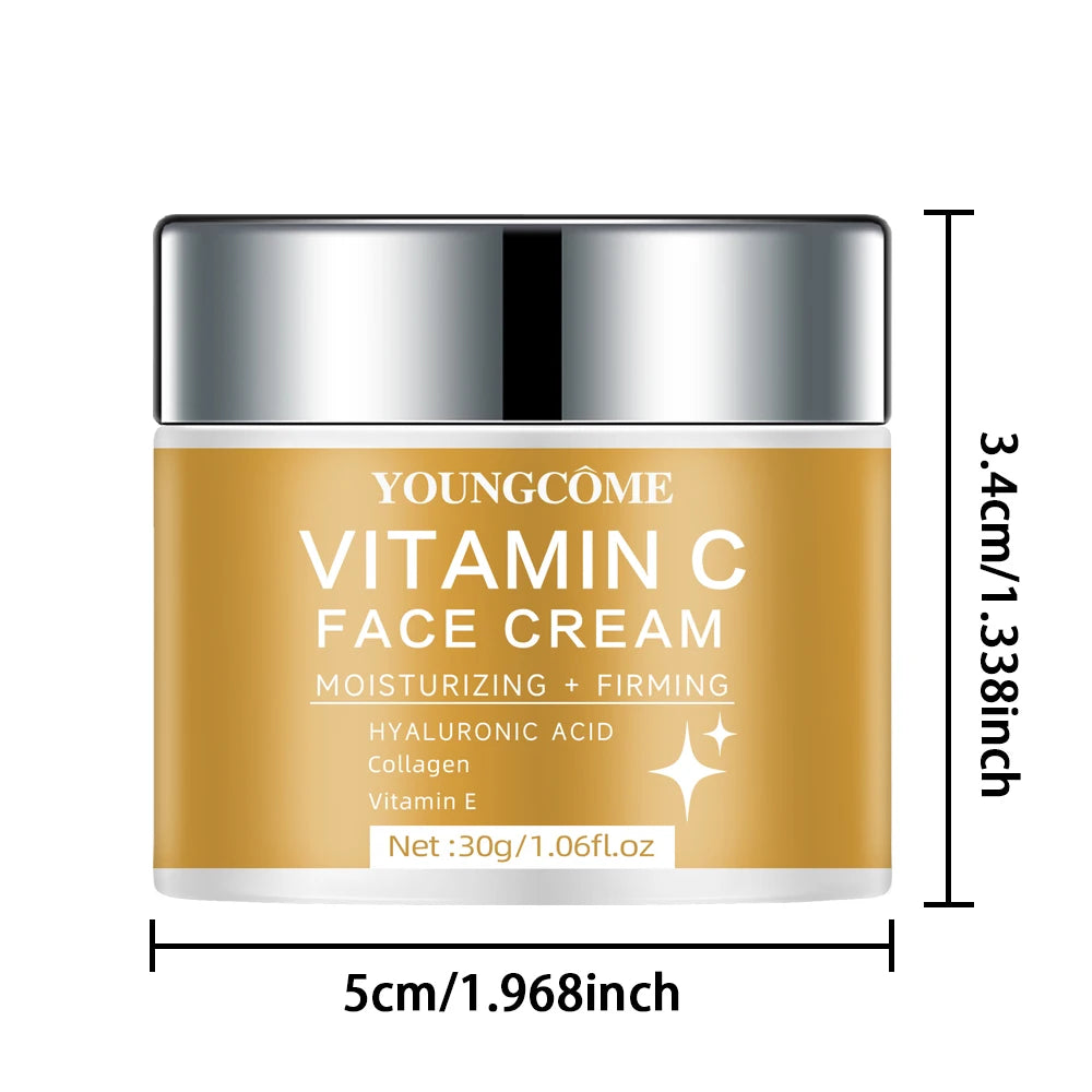 Vitamin C and hyaluronic acid skin care cream Anti Aging Firming Lifting Fade Moisturizing Brightening Skin Care Cosmetic Quake 30G