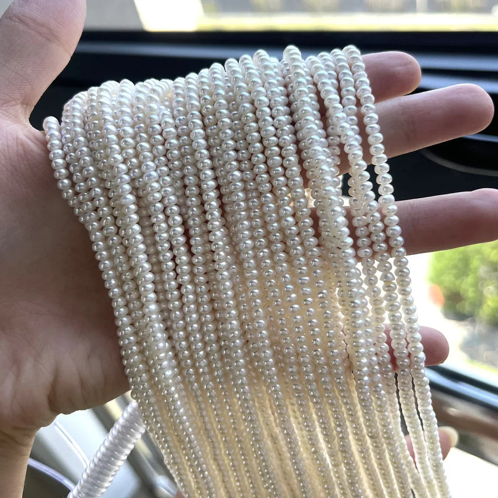 Natural Freshwater Pearl Isolation Pearl 3-4mm For Jewelry Making DIY Necklace Earrings Bracelet Accessory Quake