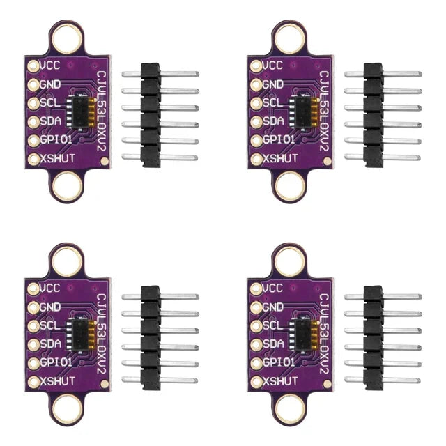 1-10PCS VL53L0X Time-of-Flight (ToF) Laser Ranging Sensor Breakout 940nm GY-VL53L0XV2 Laser Distance Module I2C IIC with Pin Quake 4pcs