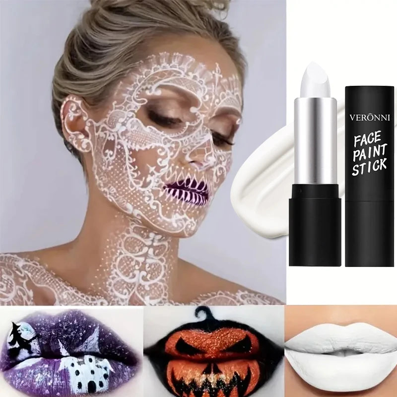 6Pcs SFX Makeup Kit Face Body Painting with Scar Wax, Fake Blood,Spatula, ponge,Halloween Artist Makeup Painting Kit Halloween M Quake