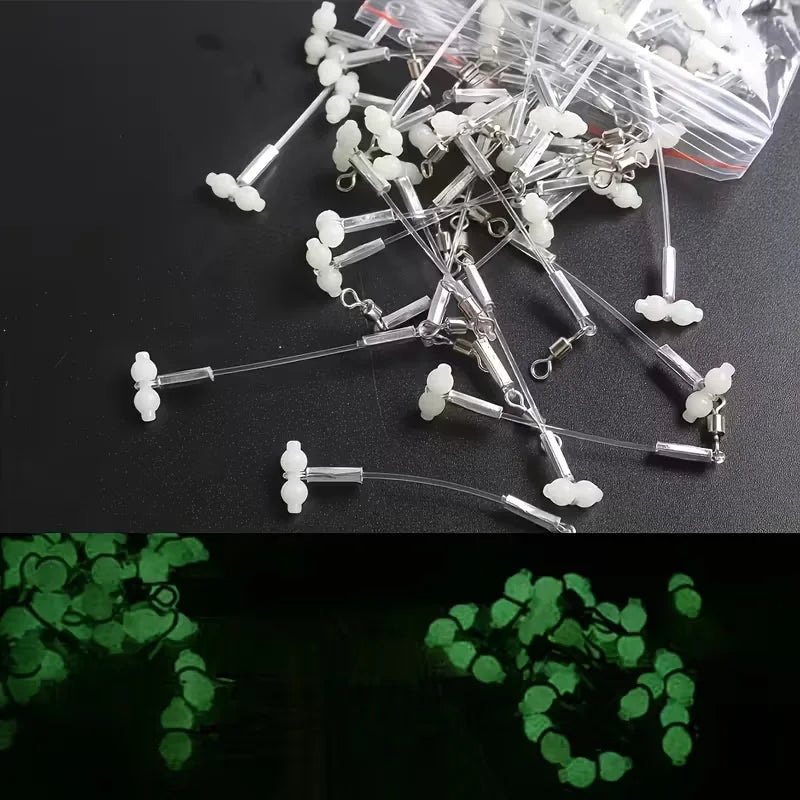 5/10pcs Luminous Gourd Balance Support, Gourd Swivel Connector, DIY Fishing Tackle Set for Sea Fishing, Quake