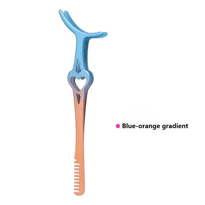 Professional False Eyelash Applicator Tool – Precision Stainless Steel Tweezers for Easy Application & Removal of Fake Lashes Quake M387 Blue-orange