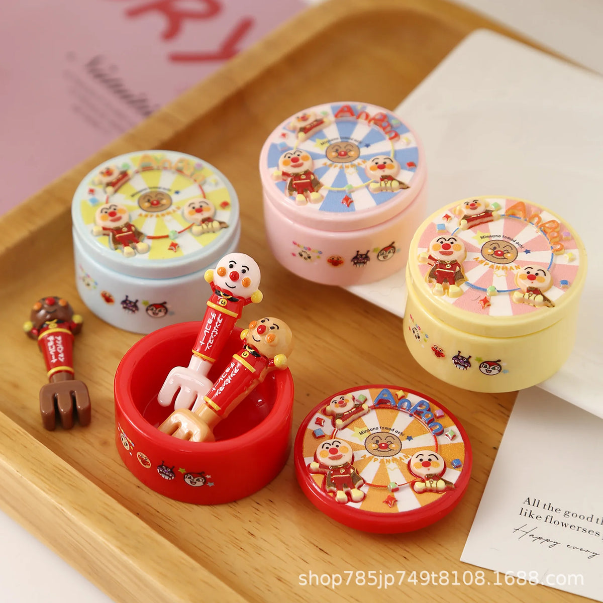 10Pcs 1:12 Dollhouse Miniature cartoon Bread man Accessories Food Box Suit Model Toys For Doll House Decoration Home Desk Room Quake