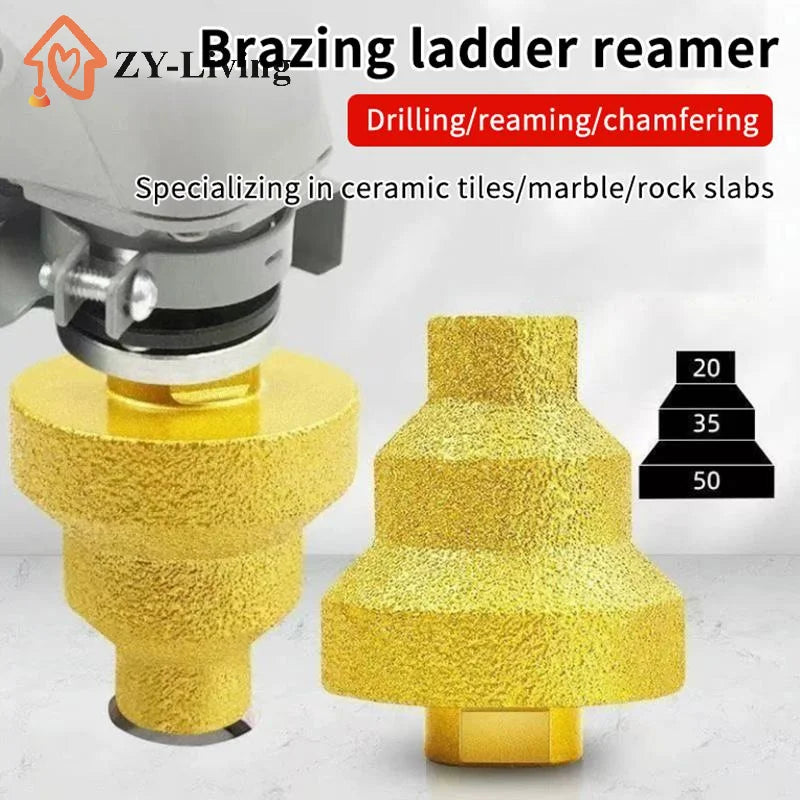 Diamond Brazed Step Hole Reamer Sharp Hard Edge Multifunctional Hole Opener For Angle Grinder Tile Marble Granite Drill Quake