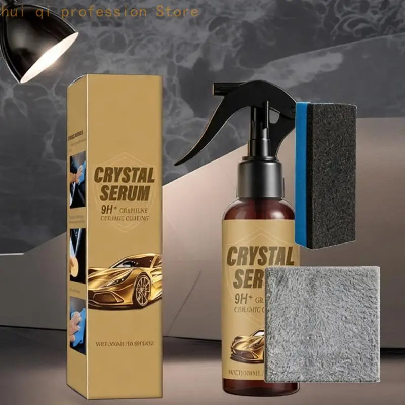 Paint Upkeep Coating Set 300ml Bottle with Applicator Sponge and Microfiber Cloth for Routine Vehicle Detailing H8WE Quake