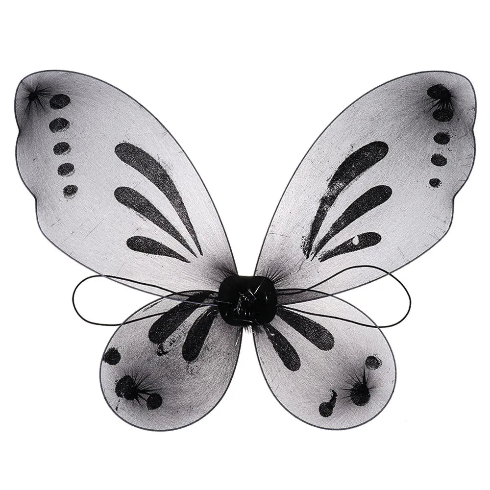 Birthday Party Favor Angel Wings for Butterfly Fairy Costume Accessories Dress-Up Wings Fairy Wings Quake black