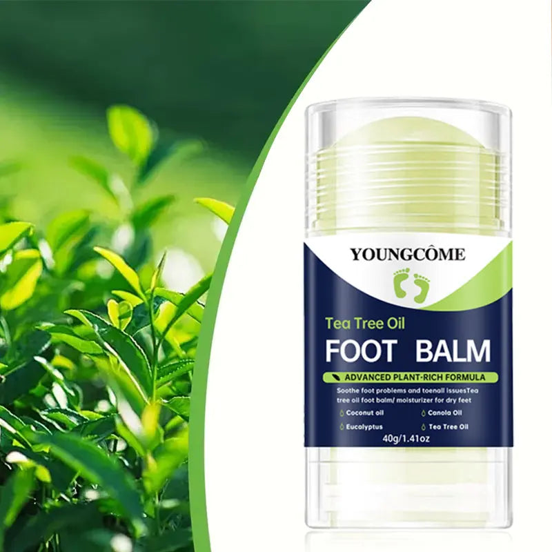 40g TEA TREE OIL FOOT BALM,Contains tea tree extract, hand and foot moisturizer for all skin types,protects dry feet,easy to use Quake