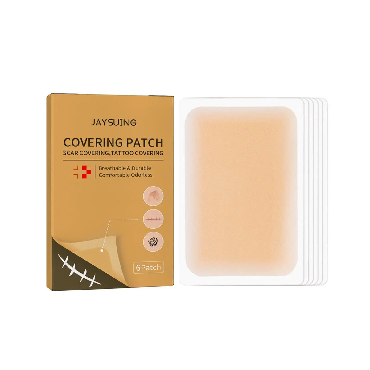 6 patch Waterproof Tattoo Film Concealing Acne Tattoo Up Compression Accessories Flaw Ultra Thin Patch Tattoo Scar Cover Tapes Quake 6patch