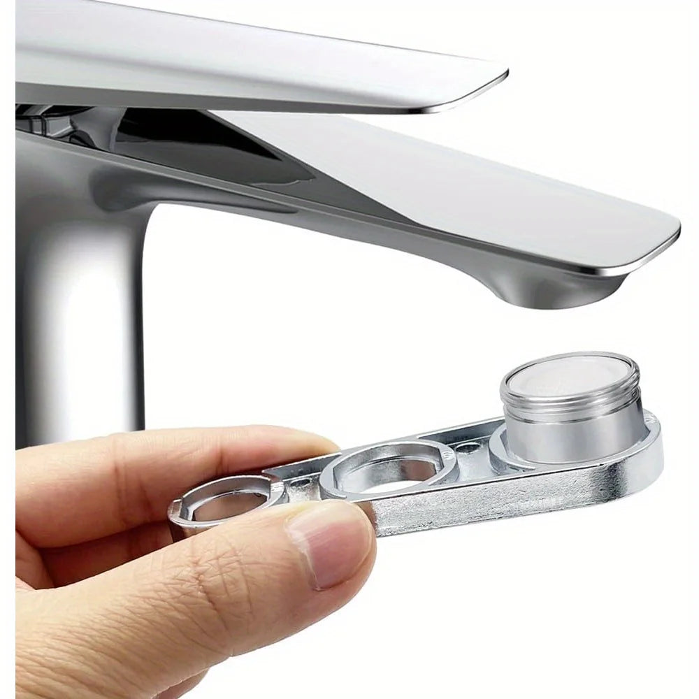 2 In 1 Faucet Aerator Wrench Water Flows Adjusting Faucet Bubbler Wrench Plumber Home Bathrooms Faucets Maintaining Tools Quake