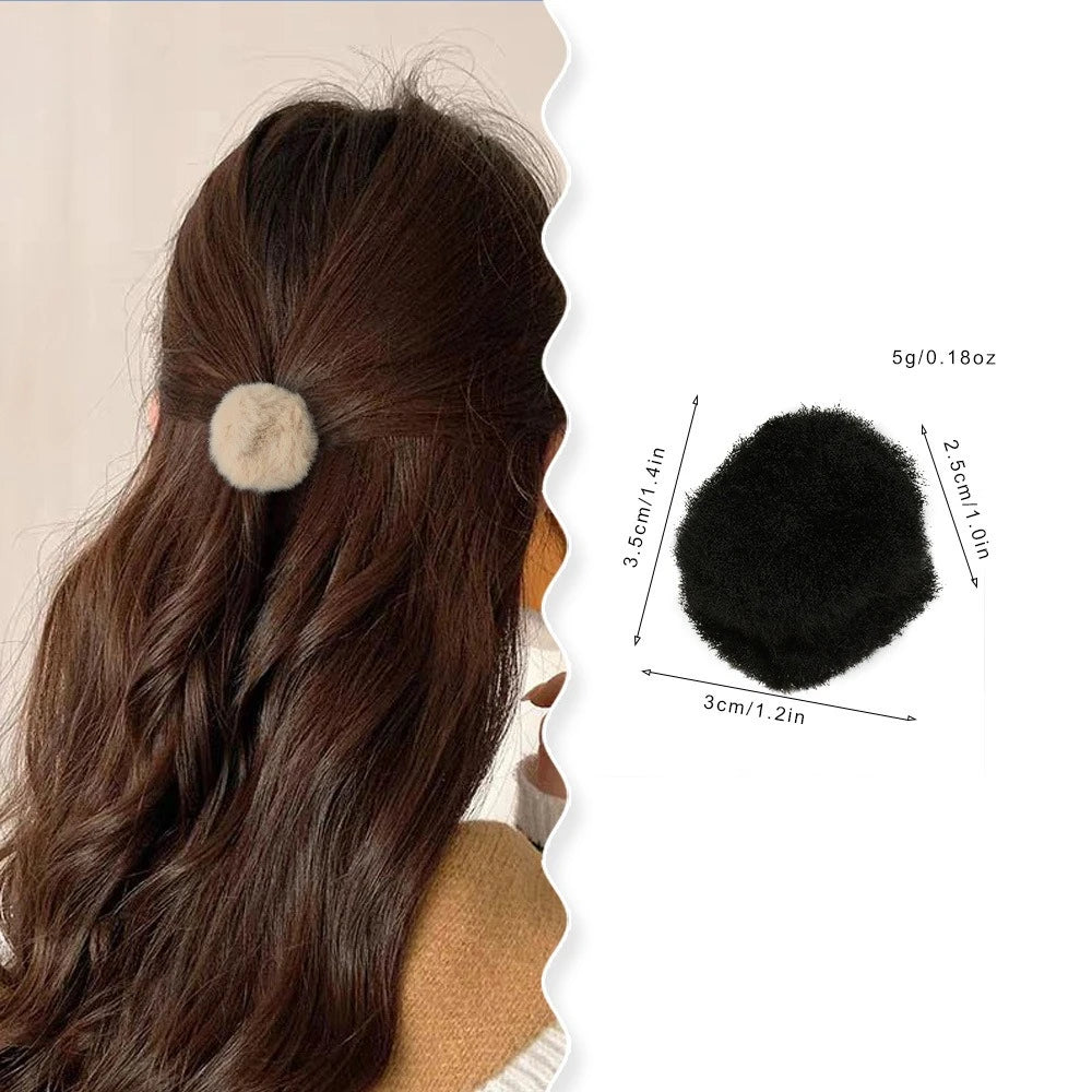 Autumn Winter Plush Ponytail Clip Sweet Cute Bangs Side Hairpin Broken Hair Grab Clip Women Girls Hair Accessories Wholesale New Quake
