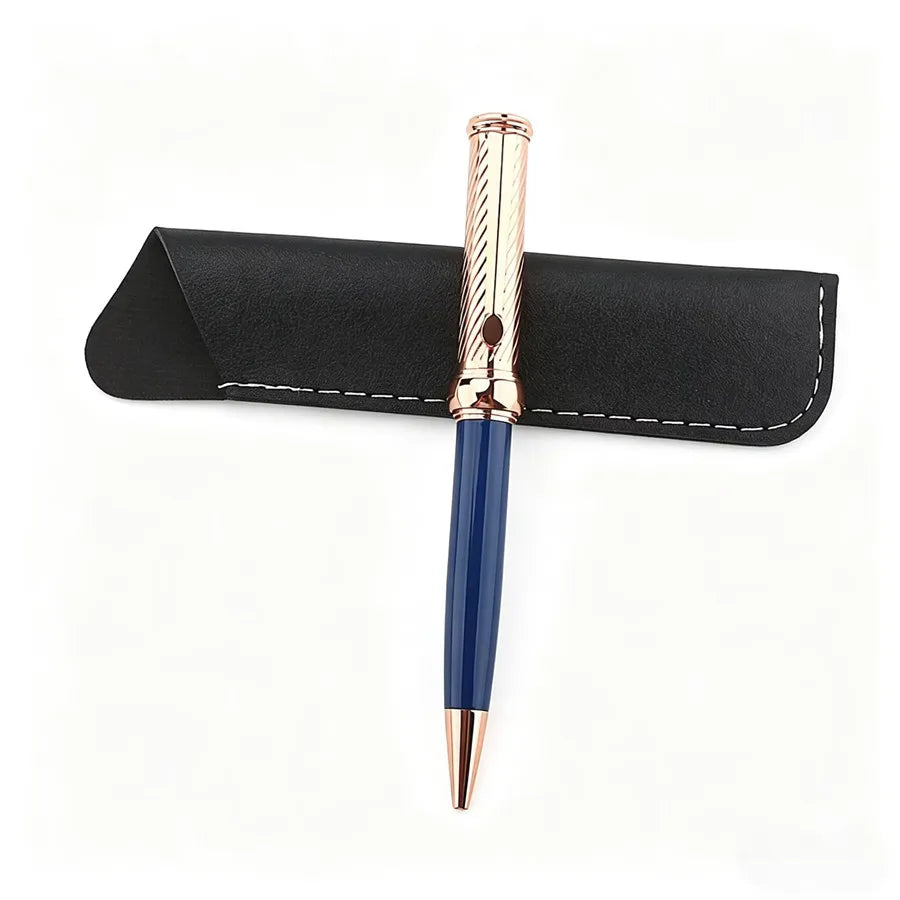 Luxury Metal Ballpoint Pen Spiral Texture Business Signature Pen 0.7mm Black Ink Smooth Writing Office School Stationery Gift Quake 3020-7