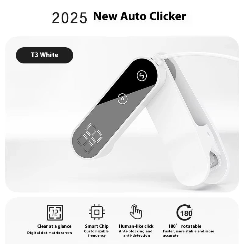 Screen Auto Clicker Simulated Finger Clicking For Smart Phone App Video Live Streaming Screen Touch Tripods Tapper Device Quake WHITE