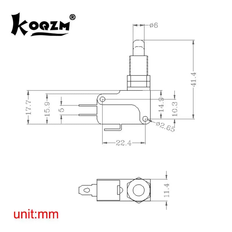 V-15-1CQ Limit Micro Fretting Switch Plug Panel Type Point Action Travel Switch Quake