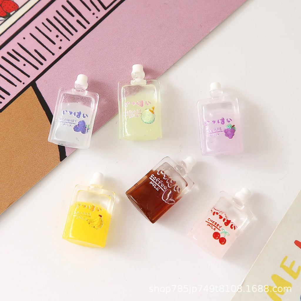 20Pcs Sweet Colors Fruit Jelly Miniature Resin Cabochon Flatback DIY Dollhouse Kichen Play Decor Jewelry Making Accessories Quake