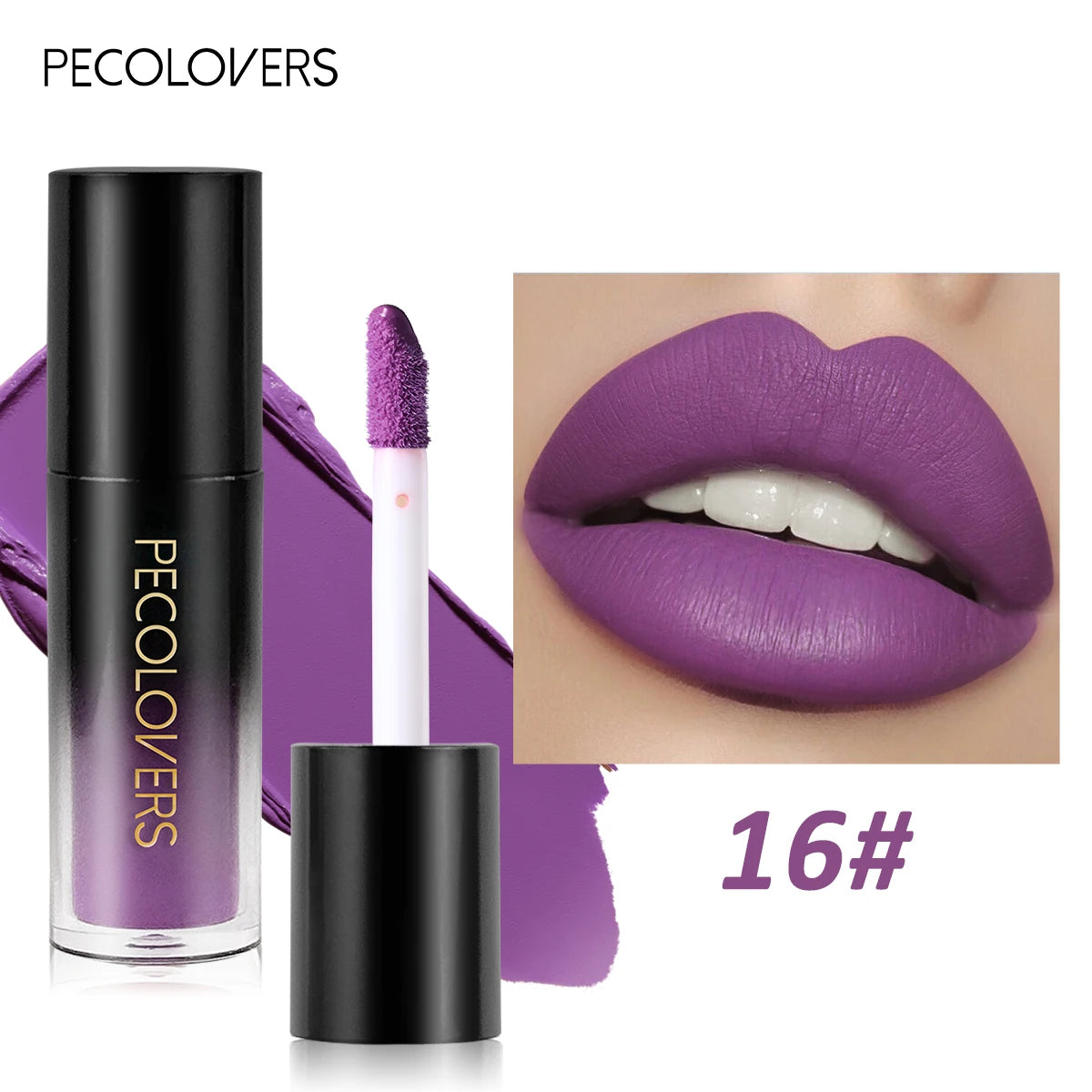 Multiple Colors Matte Velvet Lip Gloss, Waterproof Long-lasting Non-stick Cup,smooth Lipstick To Apply High Color Rendering Quake 16