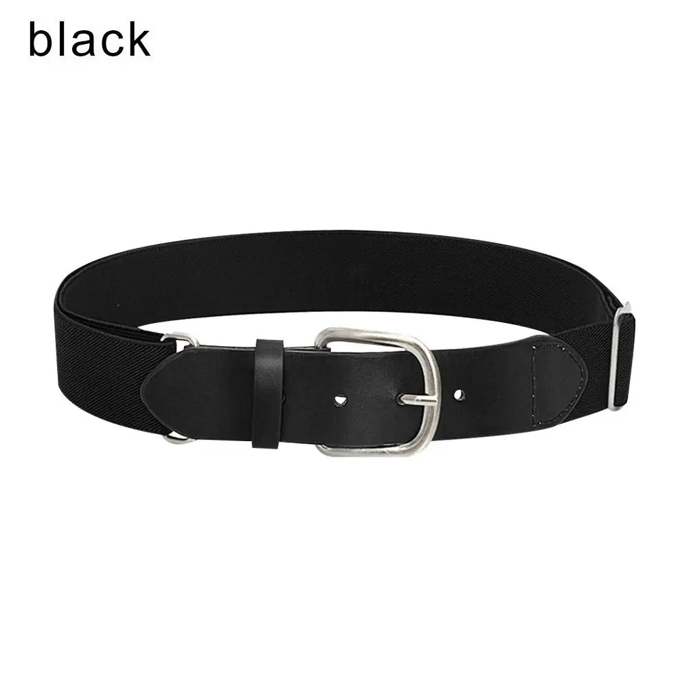 Decoration Children Outdoor Sports Belt Baseball Belt Elastic WaistBelt Waiststrap Waistband Quake black
