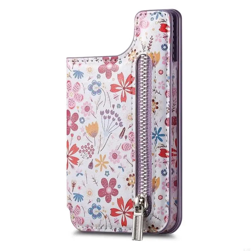 Small Phone Card Wallet with Shielding & Foldable Media Stand Multifunction PU Mobile Card Holder for Convenience K1KF Quake for Purple China Mainland