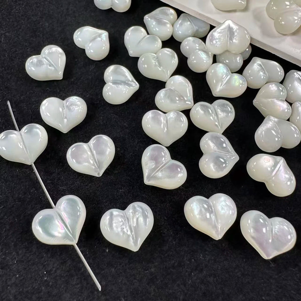 5Pcs The Mother Of Pearl Shell Vertical Hole Loose Beads 10X12mm For Jewelry Making DIY Earrings Necklace Accessory Quake