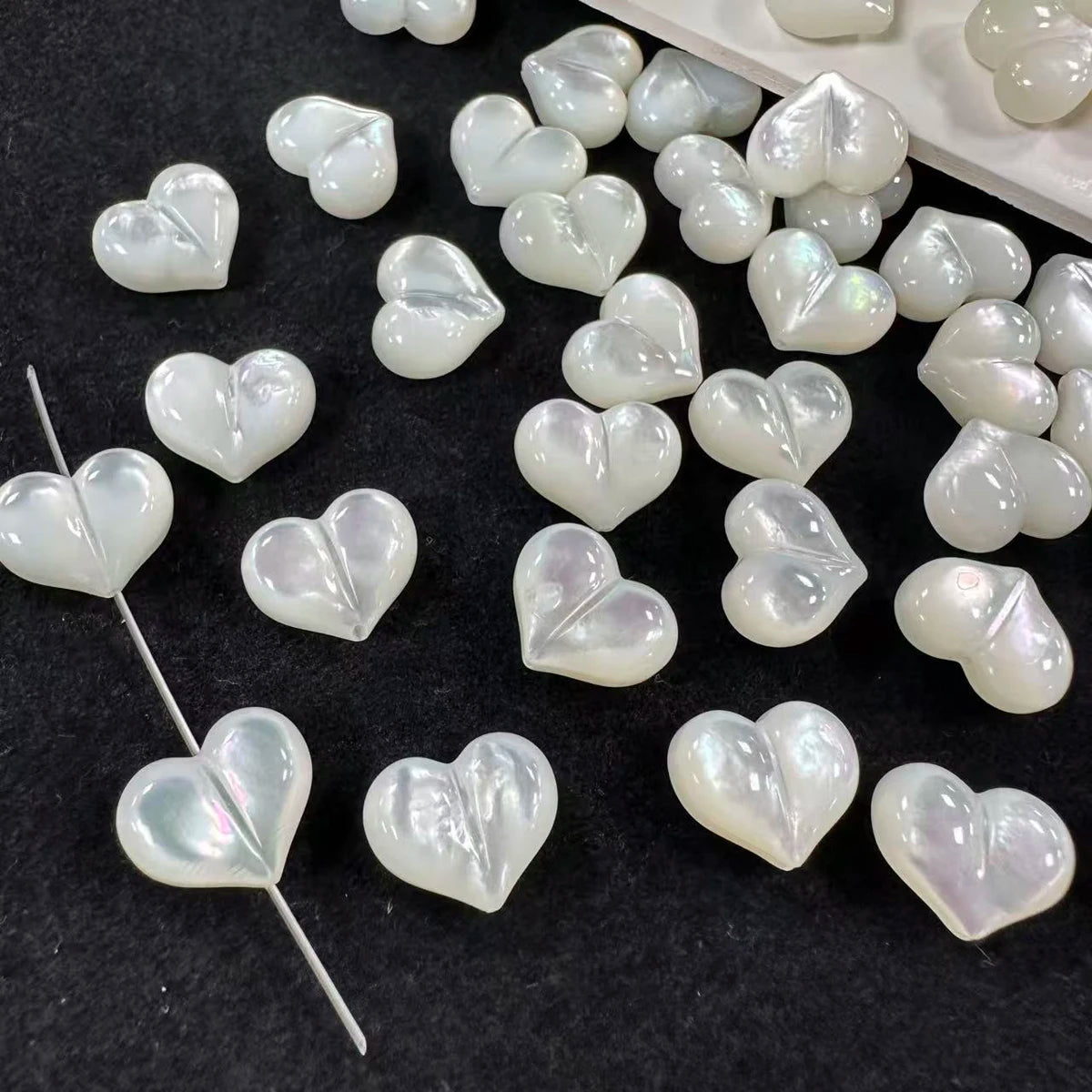 5Pcs The Mother Of Pearl Shell Vertical Hole Loose Beads 10X12mm For Jewelry Making DIY Earrings Necklace Accessory Quake