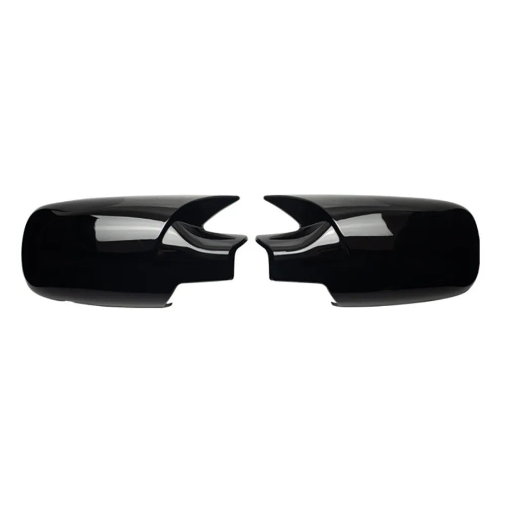 For Renault Clio III 2005-2009 Car Sticker Rearview Side Mirror Cover Wing Cap Exterior Case Trim Accessories Vehicle Decoration Quake Gloss Black