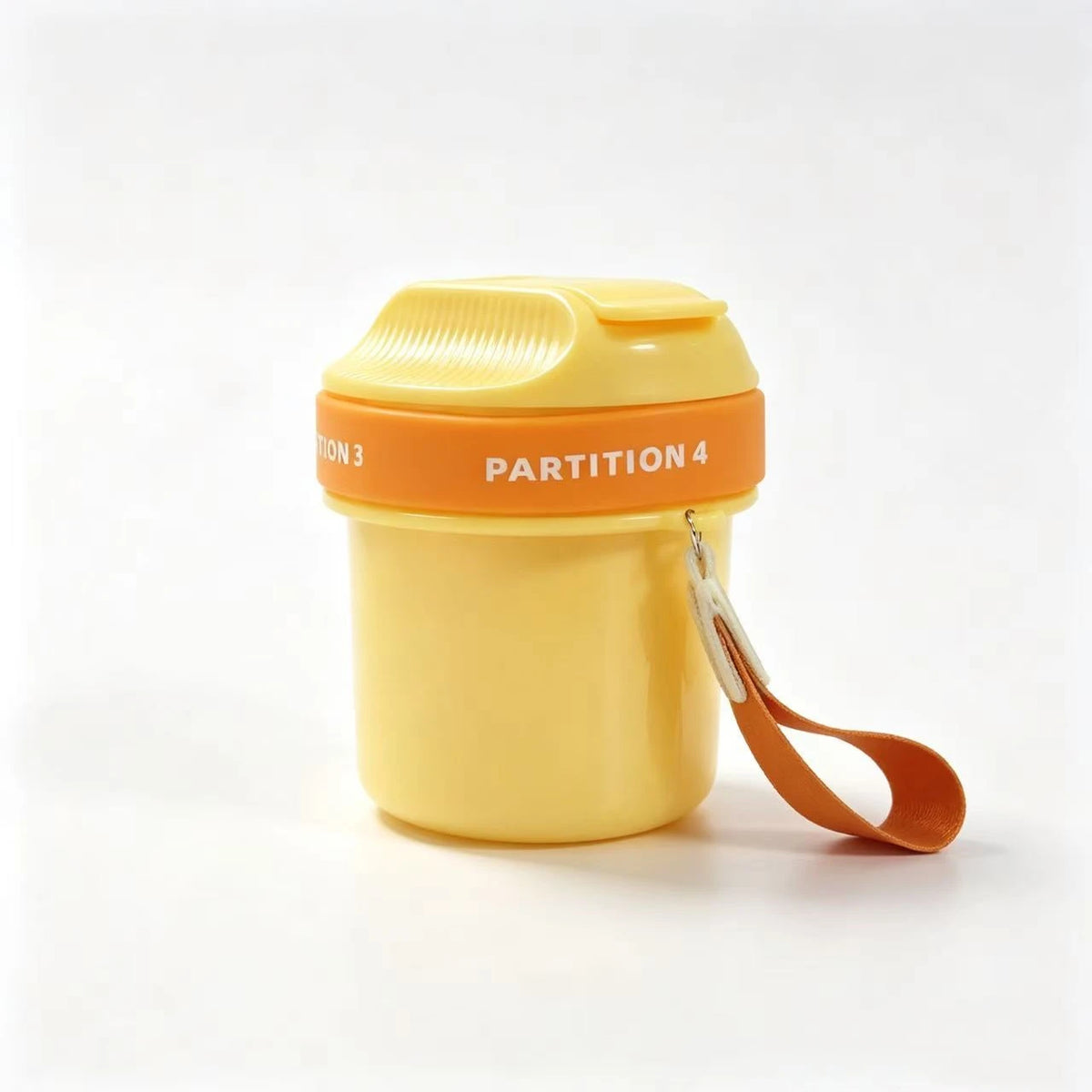 Plastic 4 Grids Pill Box Sealed Moisture Proof Mini Pill Storage Box Dust-proof Waterproof Rotatable Pill Dispenser Daily Quake Yellow