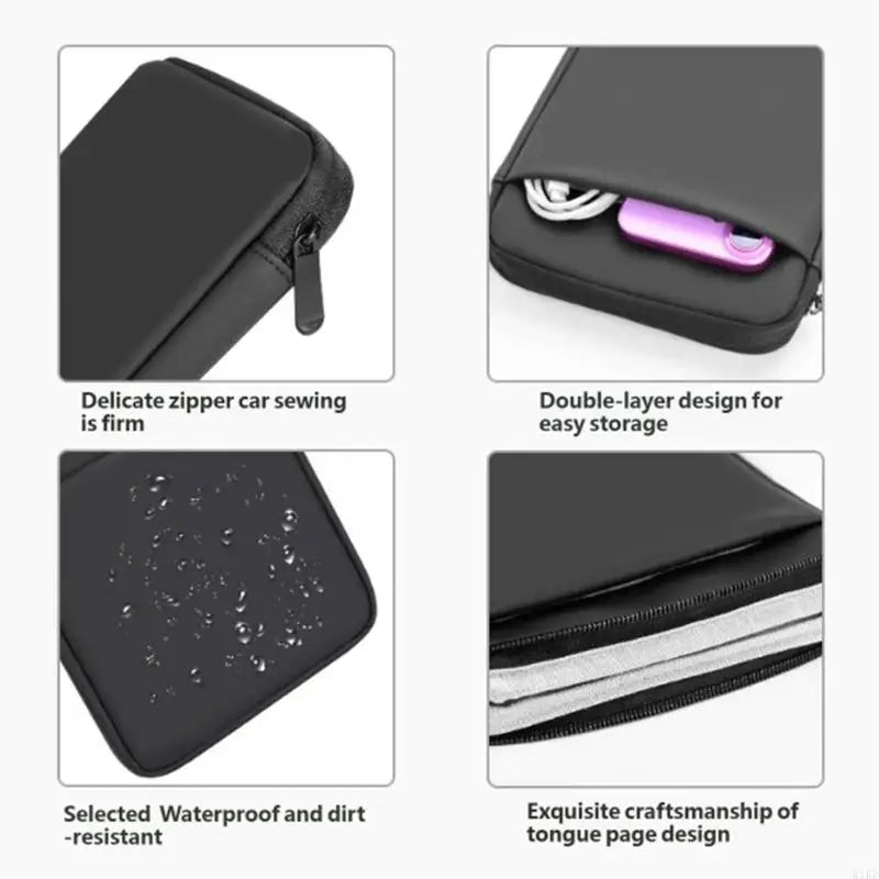 7.9 In E-Reader Sleeve with Soft Padding, Two Storage Sections and Easy Carry for School, Office, Travel and Daily Use K1KF Quake