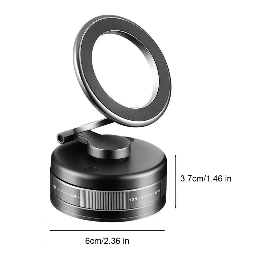 Magnetic Vacuum Car Phone Mount 360 Degrees Rotatable with Strong Suction Adjustable Air Vent Dashboard Holder for Navigation Un Quake