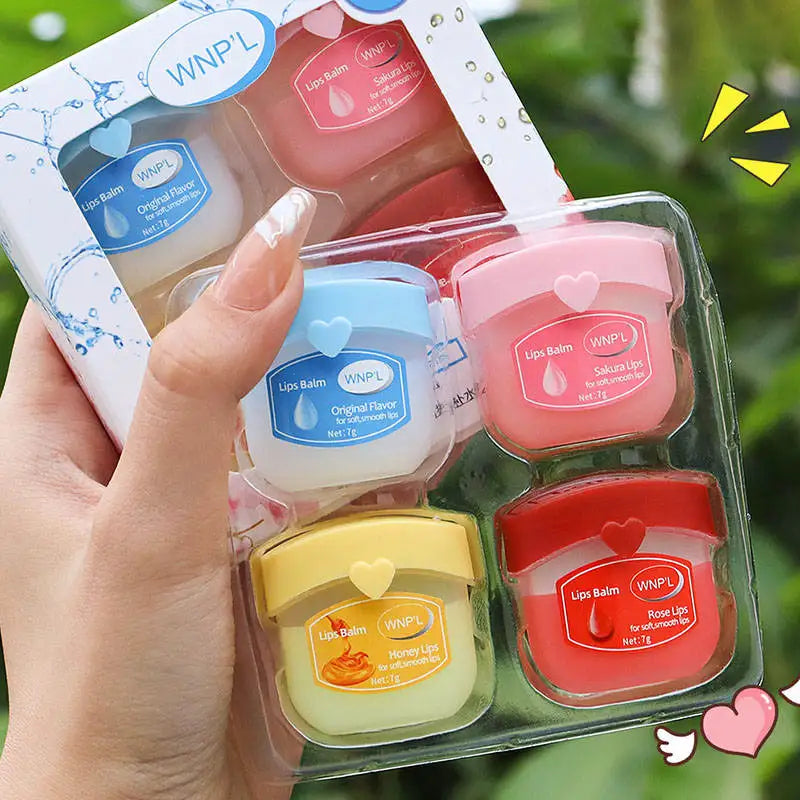 New 4/6/8pcs Moisturizing Lip Balm Sets Lipstick Makeup Natural Plant Base Moisturizer Lip Balm Anti-Cracking Lips Skin Care Quake 4pcs
