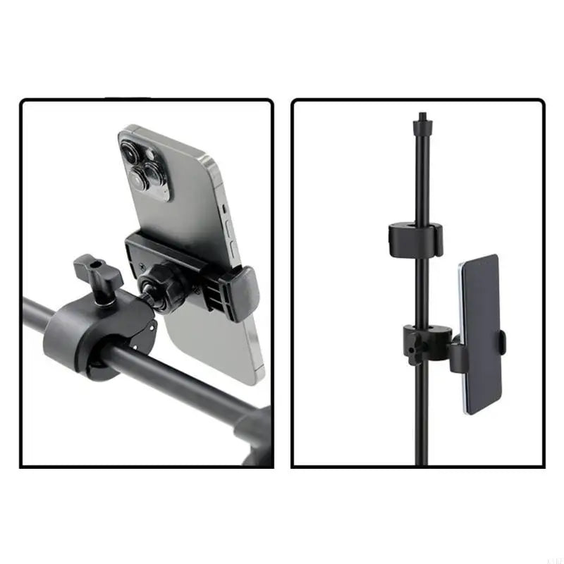 Universal Phone Bracket for 15-45mm Round Tube Tripod Adjustable 360 Degree Rotating Clamp Holder for Various Devices K1KF Quake