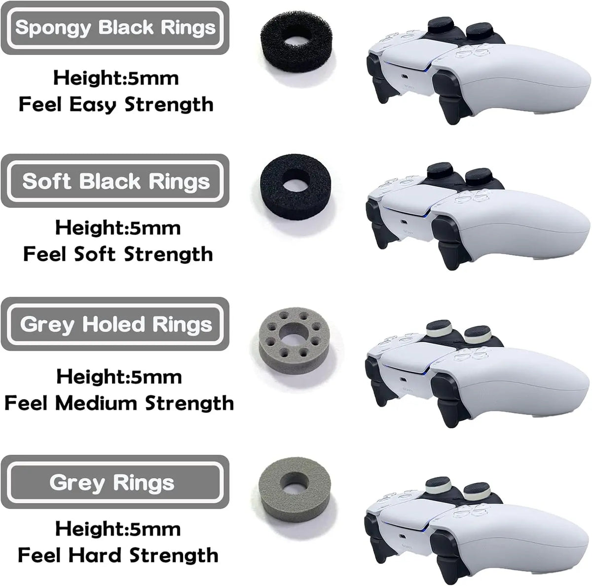Precision Rings, Aim Assist Motion Controller 8PCS Precision Target Control Rings Suitable for PS4, PS5, Xbox One, Xbox Series Quake