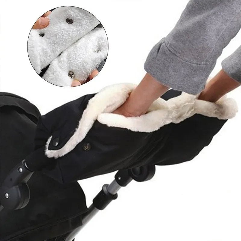 vvocci Universal Winter Warm Stroller Gloves Wind and Waterproof Newborn Baby Push Chair Glove Baby Stroller Accessories Quake