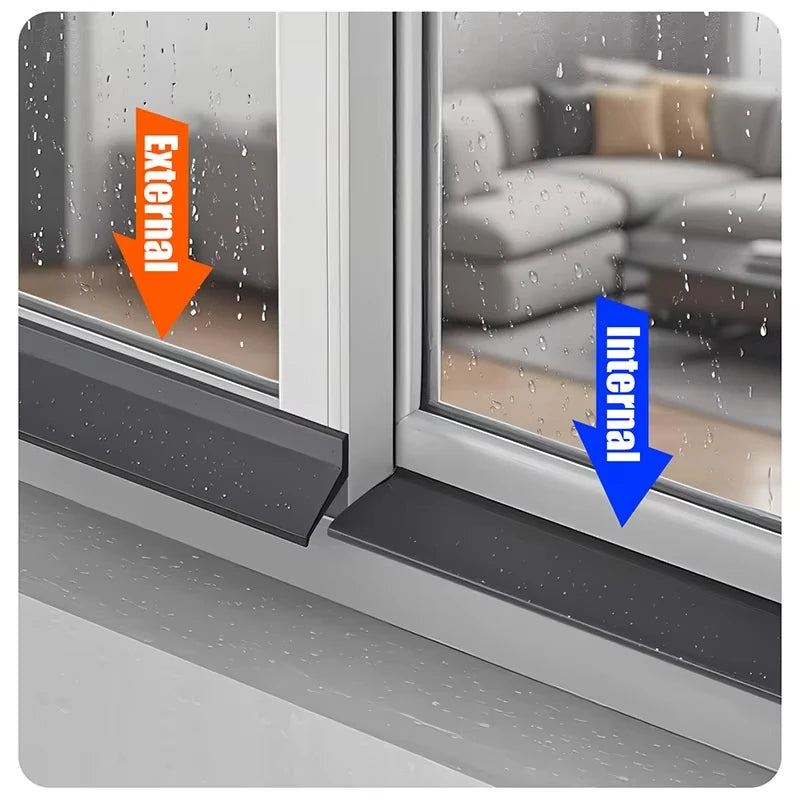 Window water blocking bar home window rain Flashing board aluminum alloy window edge waterproof Water Deflector sealing strip Quake