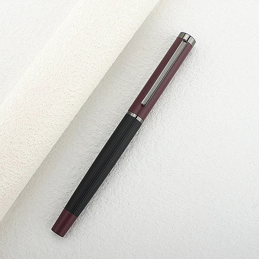 Business 6052 Metal Fountain Pen Matte Barrel Iridium EF 0.38mm Ink Pen Office Business Writing Gift Ink Pen Quake 6052-5 EF 0.38MM