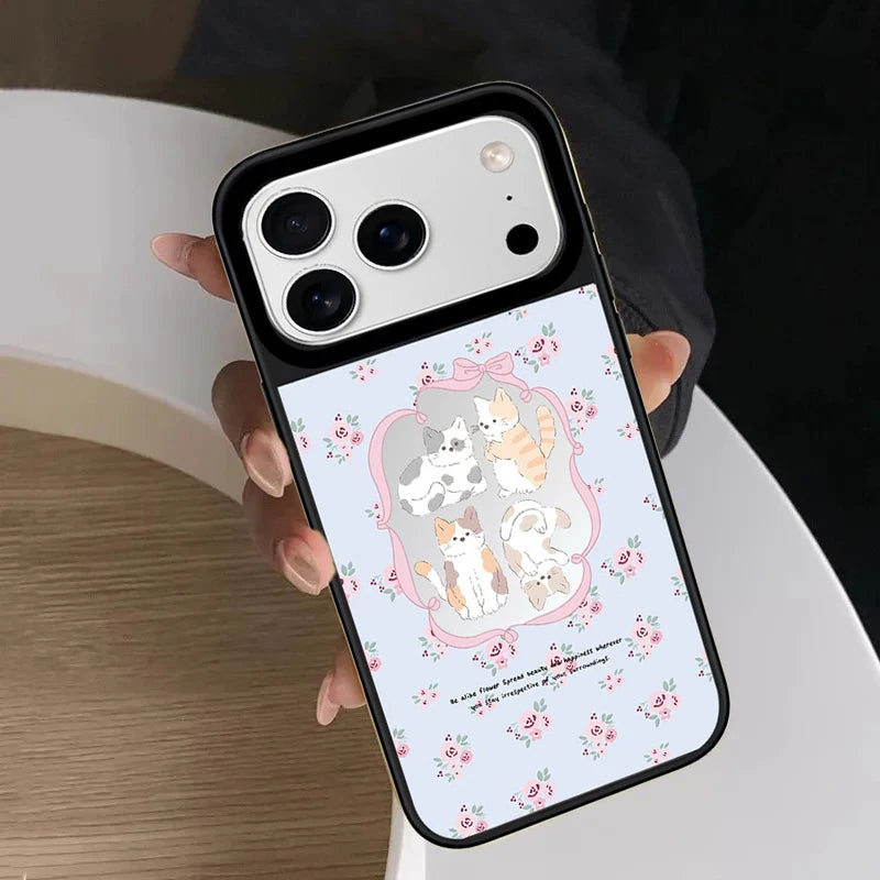 6090732 Mirror Surface Magnetic Phone Case Cover for IPhone 13 14 15 16 17 18 Pro Max Case Quake