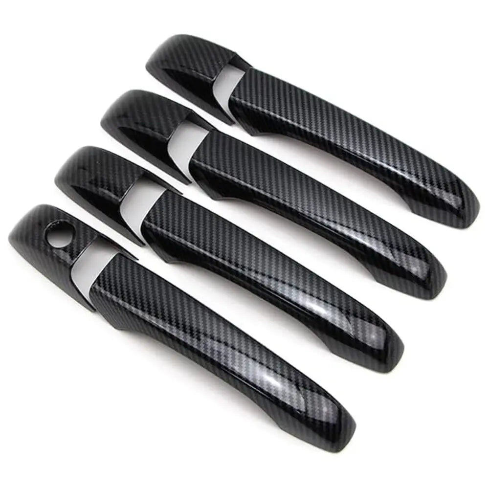 For Chrysler 300C 2005-2010 Car Sticker Carbon Fiber Style Silver Exterior Door Handle Moulding Cover Trim Decor Accessories ABS Quake