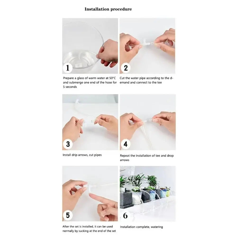 Greenhouse Garden Drip Irrigation Kit Adjustable 10/20/30M Potted Plant Watering Device 4/7mm Hose with Regulating Valve Quake