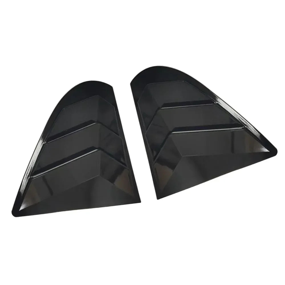 For Mitsubishi Lancer EX X EVO 2008-2018 Rear Window Side Vent Shutter Louver Cover Trim Car Accessories Auto Parts Carbon Fiber Quake Gloss Black