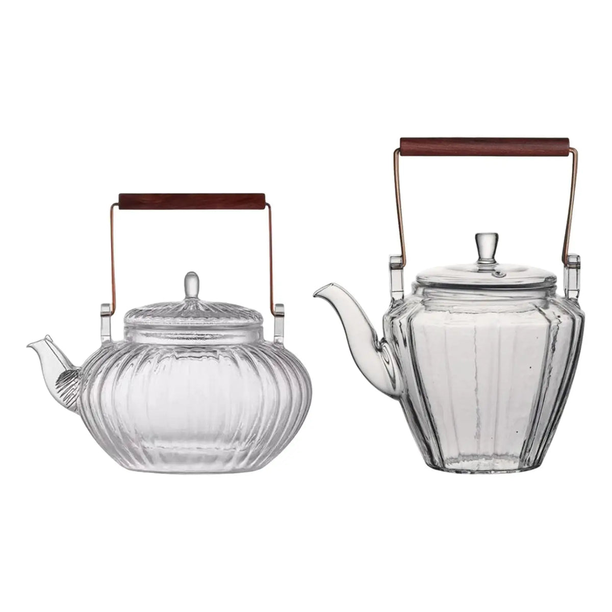 Glass Teapot Kettle Clear Kung Fu Tea Brewing Pot for Picnic Restaurant Quake