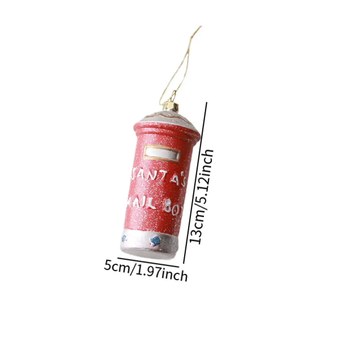 Santa Mailbox Christmas Ornament Mail Box Creative Decorative Xmas Tree Decor for Celebration Holiday Party Wreath Garland Porch Quake
