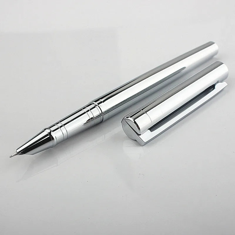 Jinhao 126 Silver Business Office EF/ F Nib Fountain Pen Student School Stationery Supplies Ink Calligraphy Pen PK35 Quake