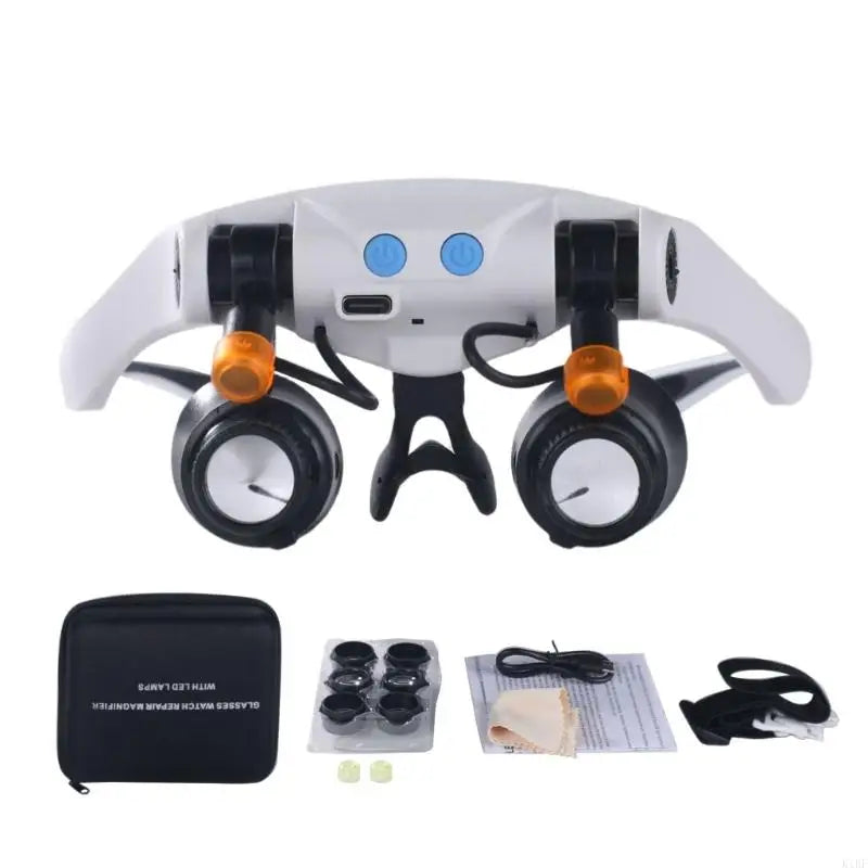 Multifunctional LED Magnifier Head Mount 10X 15X 20X 20X Glass Adjustable LED For Electronics Repair K1KF Quake