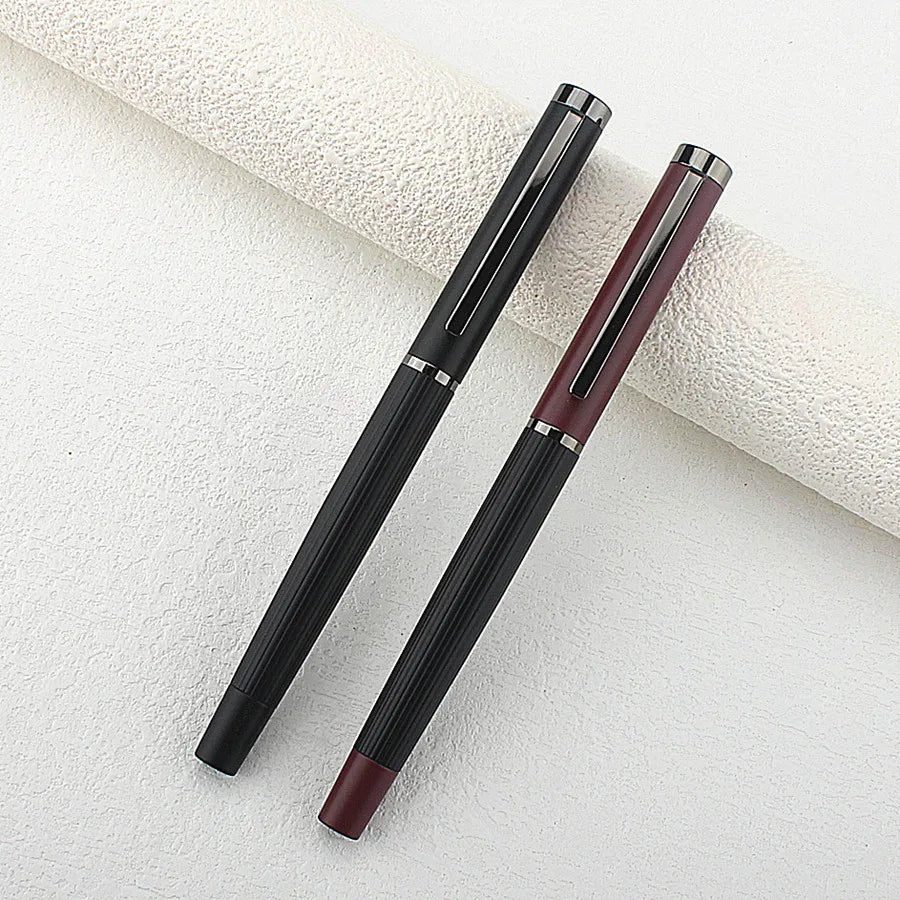Business 6052 Metal Fountain Pen Matte Barrel Iridium EF 0.38mm Ink Pen Office Business Writing Gift Ink Pen Quake 6052-7 EF 0.38MM