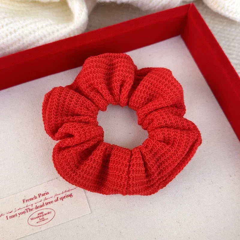 New Red Hairbands Headband Rope Christmas Hairband Woman Girls Fashion Sweet Hair Ties Rubber Band Female Party Hair Accessories Quake 22318