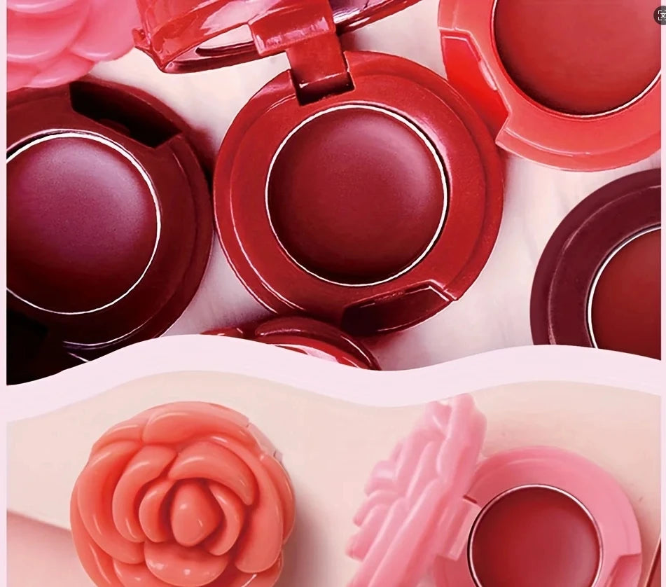 Creative Rose-Shaped Matte Lipstick Velvet Mousse Lip Clay Long-Lasting Lightweight Matte Makeup Effect Blush for All Skin Types Quake