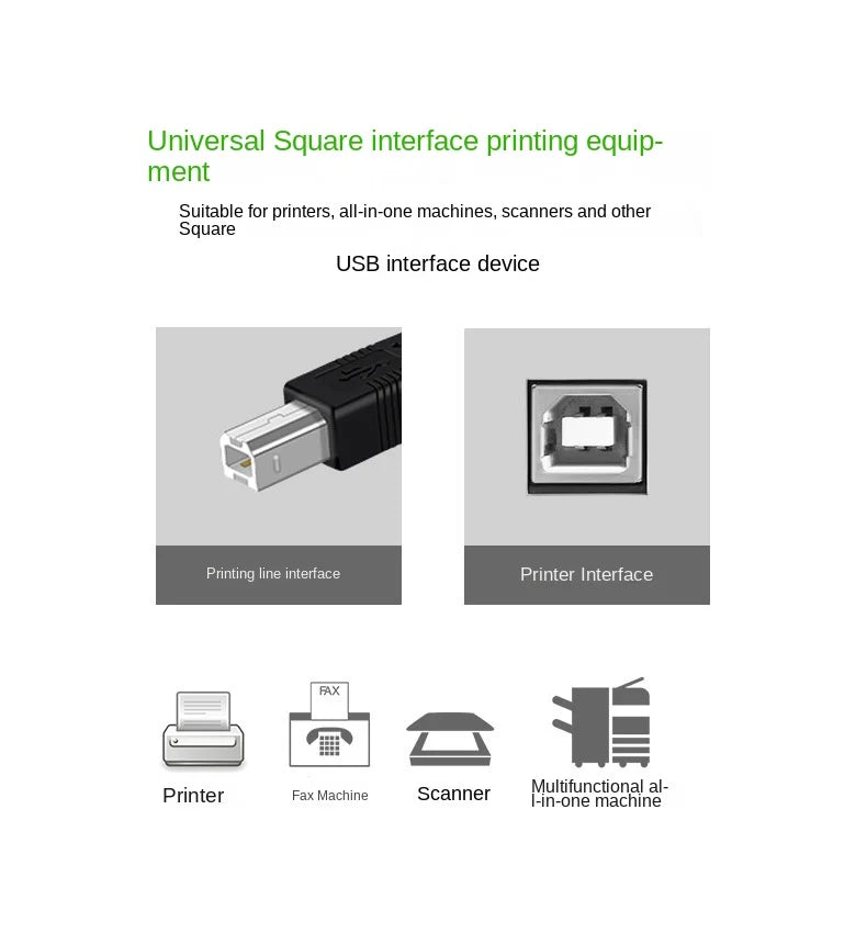 1m/1.3m USB High Speed 2.0 A To B Male Printer Cable for Canon Brother Samsung HP Epson Printer Cord USB Printer Cable Quake