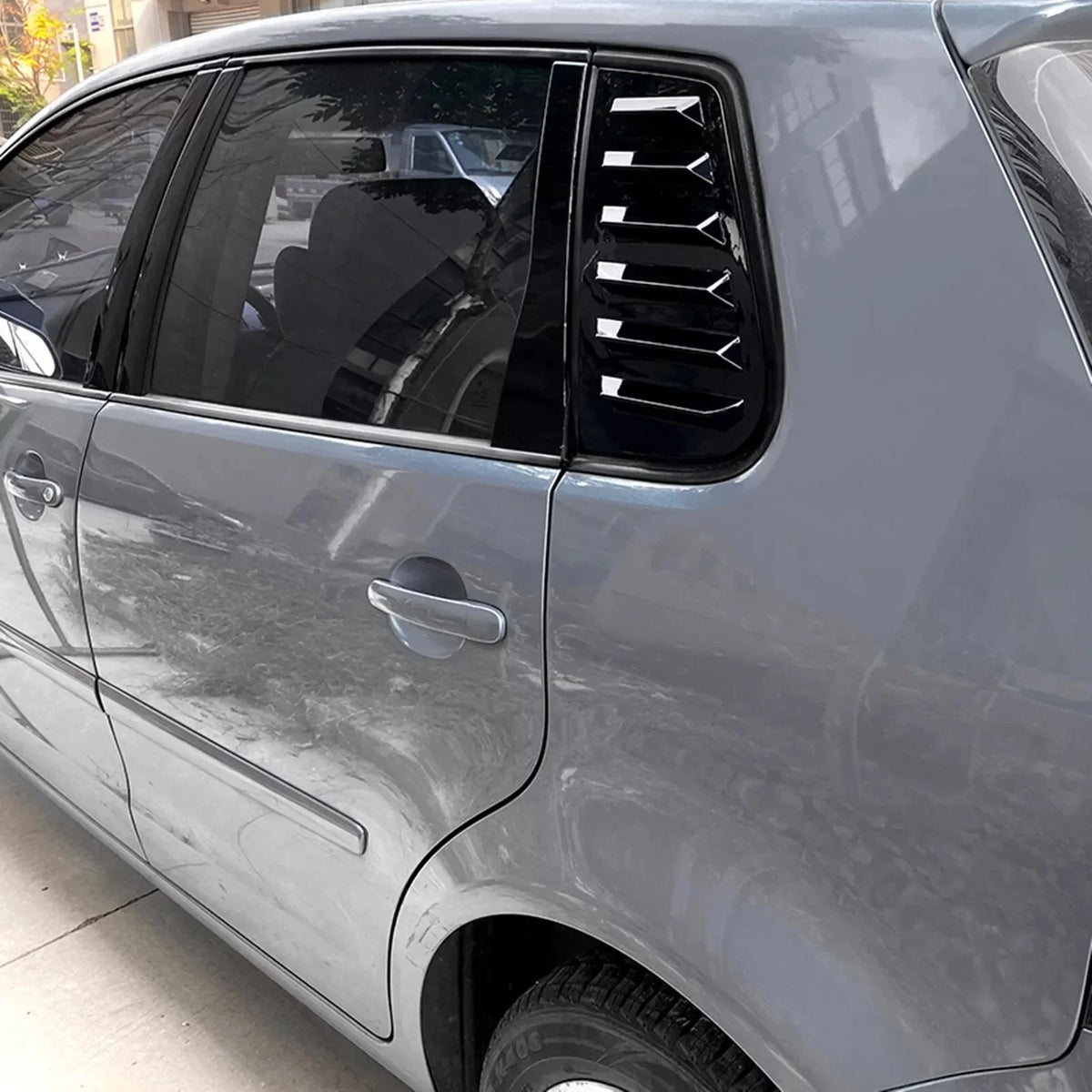 For Volkswagen VW Polo 5-Door Hatchback MK4 9N 2002-2008 Car Rear Louver Window Side Shutter Cover Trim Sticker Vent Scoop ABS Quake