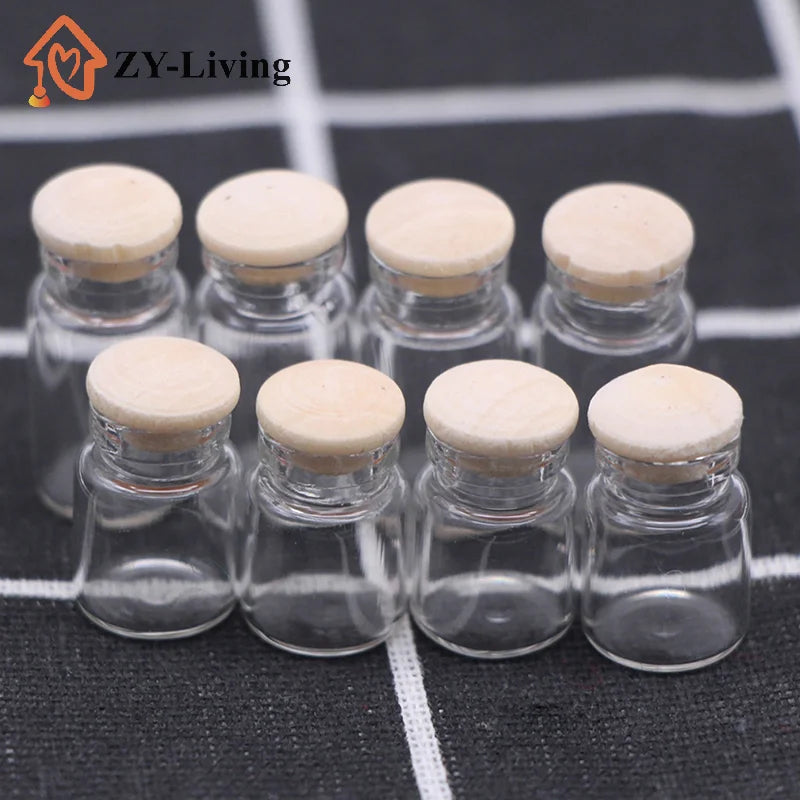 4Pcs/set Doll House Mini Candy Jar Kitchen Food Play Scene Transparent Storage Jar Quake