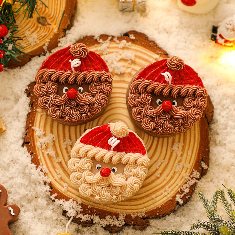 1pc Christmas Atmosphere Cute Small Gifts Aromatherapy Candles Souvenirs Creative Handmade Santa Claus Candles Quake