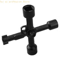 Triangular Tool Multifunctional 4 Way Triangle Wrench Professional for Train Electrical Elevator Cabinet H8WE Quake Black China Mainland